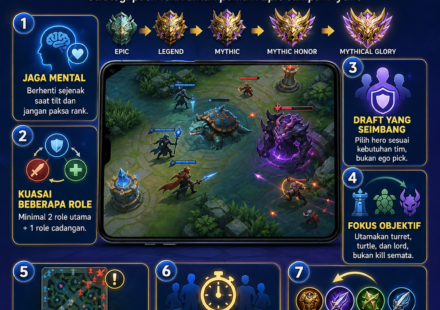 Tips anti lose streak Mobile Legends untuk pemain Epic sampai Mythic. Pelajari strategi push rank, draft hero, dan gameplay agar menang lebih stabil.